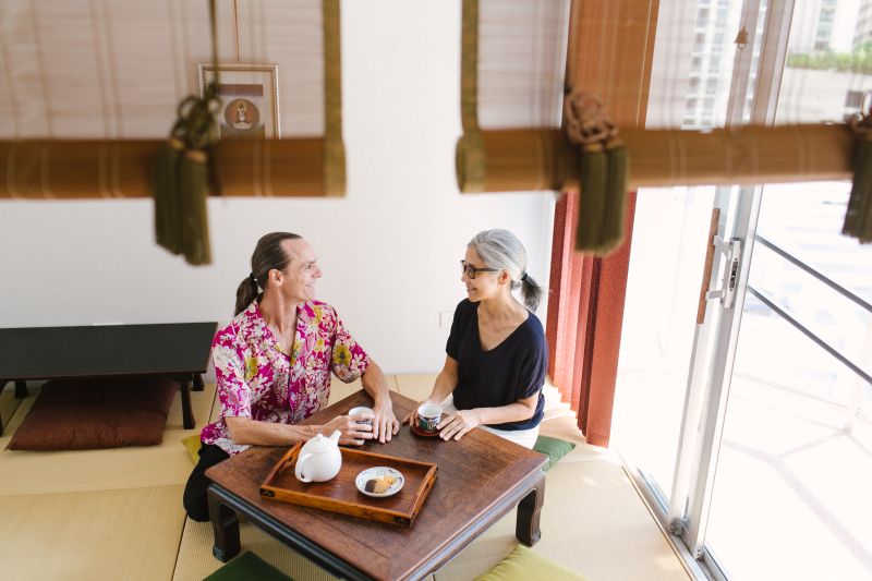 Michael and Shigeko at their home in Waikiki