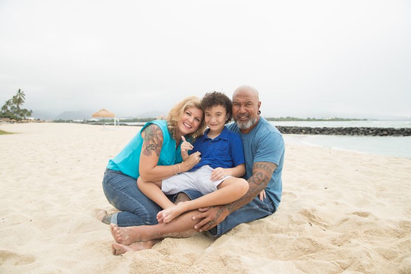 2018 CMN Champion Kayle Osai with his family