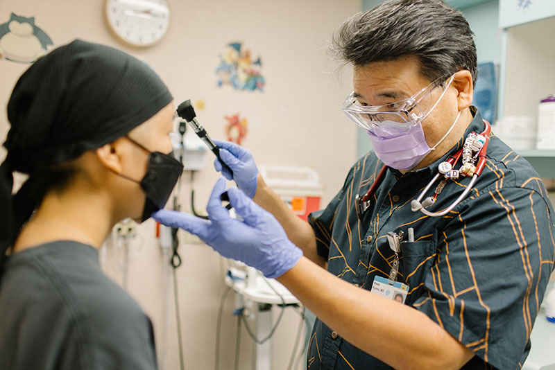 Pediatric oncologist Dr. Wade Kyono has been treating young patients at Kapiolani for more than 20 years.
