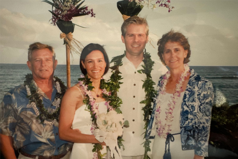 Marc (left) and Ryan Wilmot on Ryan’s wedding day.