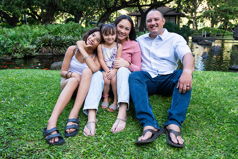 FROM LEFT: Ainsley, Seeley, Hayley and Shawn Borges.